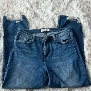 Flying monkey ripped straight jeans